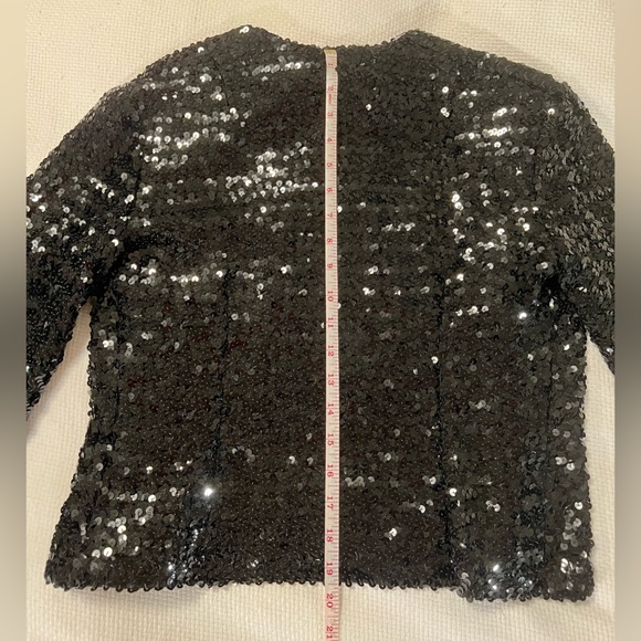 Anna Christine silk lined sequined evening jacket - Picture 7 of 12